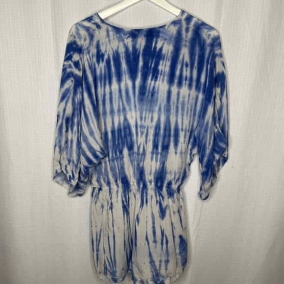 Lulus Seaside Gale Blue‎ Tie Dye Romper - Picture 2 of 4